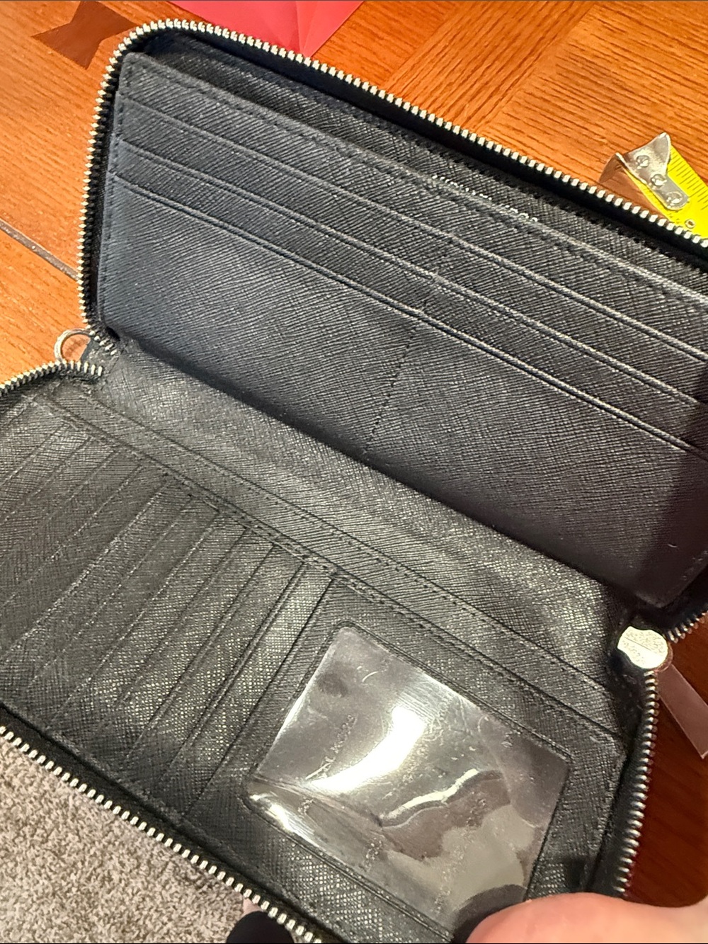 Michael Kors Black Studded Zip-Around Wallet - Picture 3 of 5